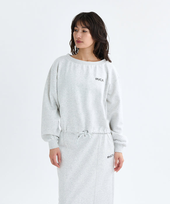 【SALE】RVCA レディース MINI RVCA OFF SHOULDER SWEAT SHIRT トレーナー 【2025年秋冬モデル】