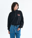 RVCA レディース COSTA CROPPED HALFZI スウェットジャケット 【2025年秋冬モデル】 BLK / M