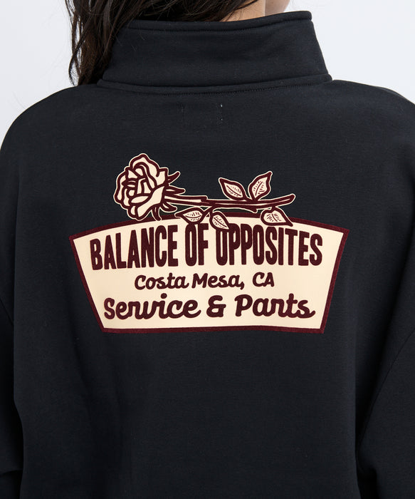 RVCA レディース COSTA CROPPED HALFZIP スウェットジャケット 【2025