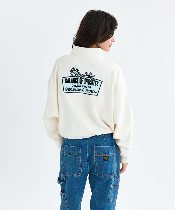 RVCA レディース COSTA CROPPED HALFZIP スウェットジャケット 【2025