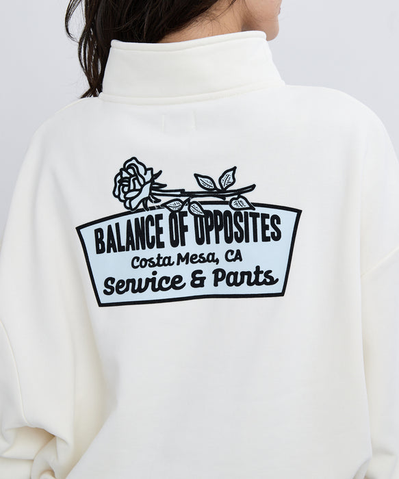 RVCA レディース COSTA CROPPED HALFZI スウェットジャケット 【2025年秋冬モデル】 CLO / M