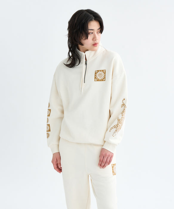 RVCA レディース BAGGIE BF HALFZIP スウェットジャケット 【2025年秋冬モデル】 CLO / M