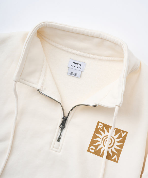 RVCA レディース BAGGIE BF HALFZIP スウェットジャケット 【2025年秋冬モデル】 CLO / M