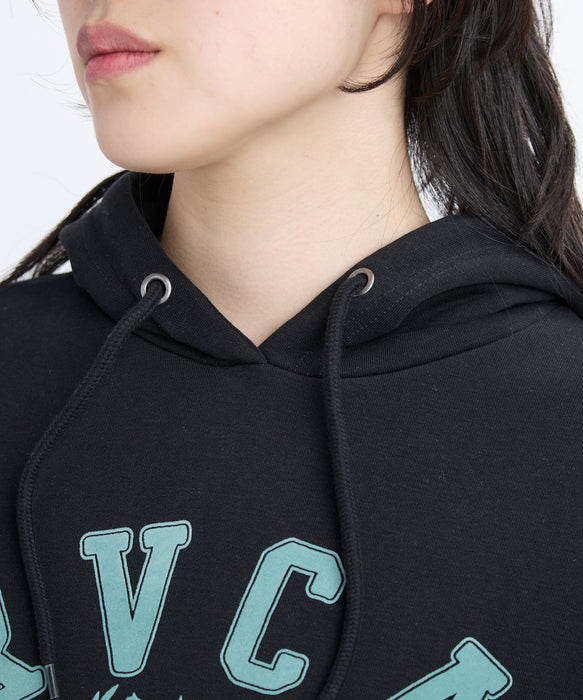 RVCA レディース ARCH COLLEGE LOOSE F パーカー 【2025年秋冬モデル】 BLK / L