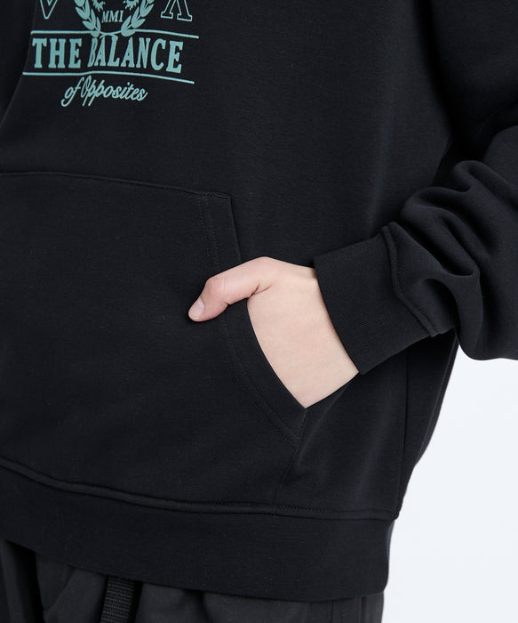 RVCA レディース ARCH COLLEGE LOOSE F パーカー 【2025年秋冬モデル】 BLK / L