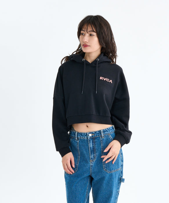 RVCA レディース COURT BALLOON FIT HO パーカー 【2025年秋冬モデル】 BLK / M