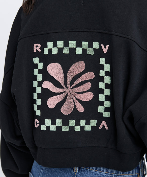 RVCA レディース COURT BALLOON FIT HO パーカー 【2025年秋冬モデル】 BLK / M
