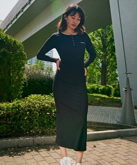 RVCA レディース HENRY NECK SLIM DRESS ワンピース 【2025年秋冬モデル】