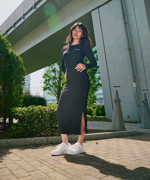 OUTLET FAMILY SALE】RVCA レディース HENRY NECK SLIM DRESS