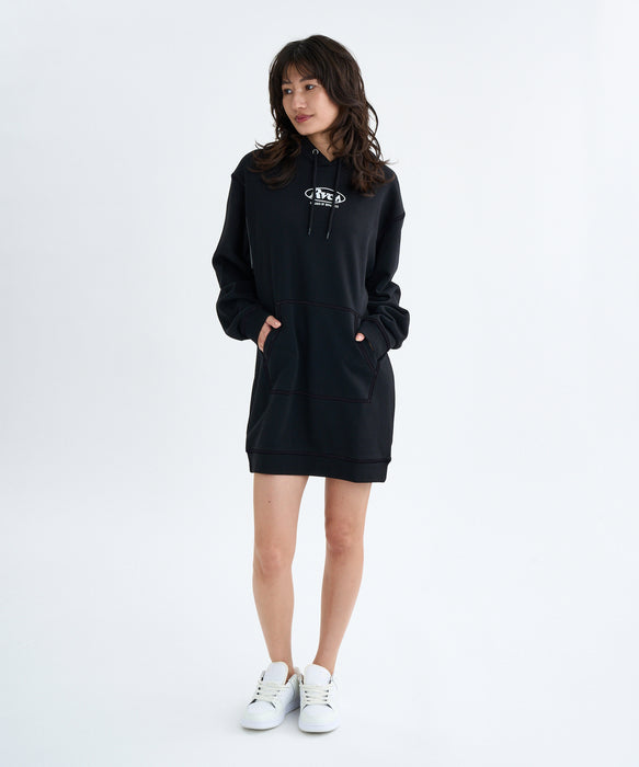 ワンピース Leo hoodie set dress black RVCA レディース CLASSIC HOODED DRESS ワンピース 【2025年秋冬モデル】