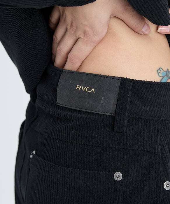 RVCA レディース CORDUROY SHORT ショートパンツ 【2025年秋冬モデル】 BLK / M