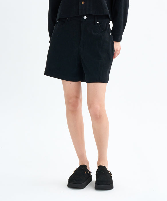 RVCA レディース CORDUROY SHORT ショートパンツ 【2025年秋冬モデル】 BLK / M