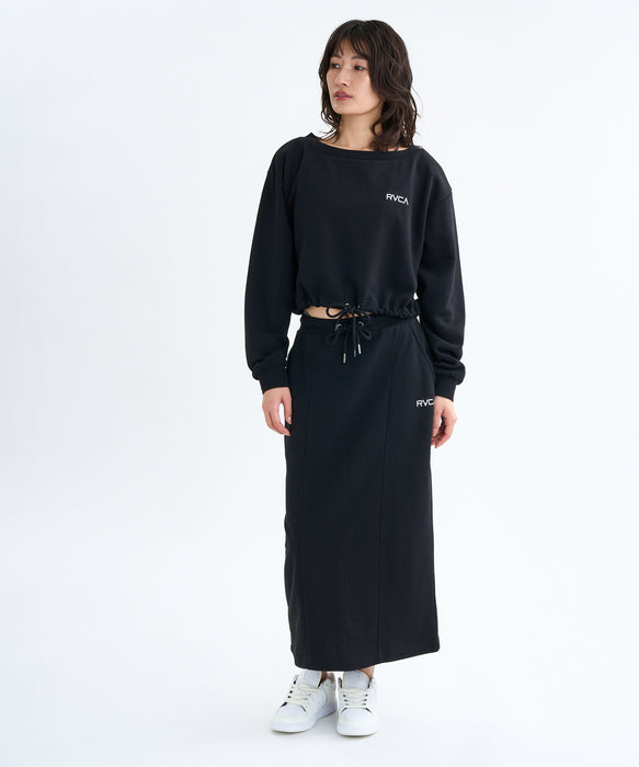 RVCA レディース MINI RVCA SWEAT SKIR スカート 【2025年秋冬モデル】 BLK / M