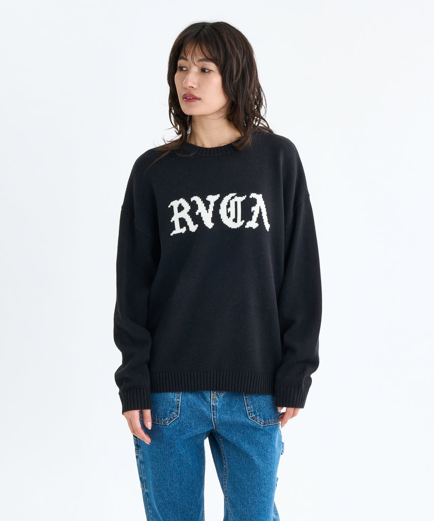 RVCA ニット OUTLET】RVCA レディース BIG RVCA KNIT セーター 【2025年秋冬モデル】