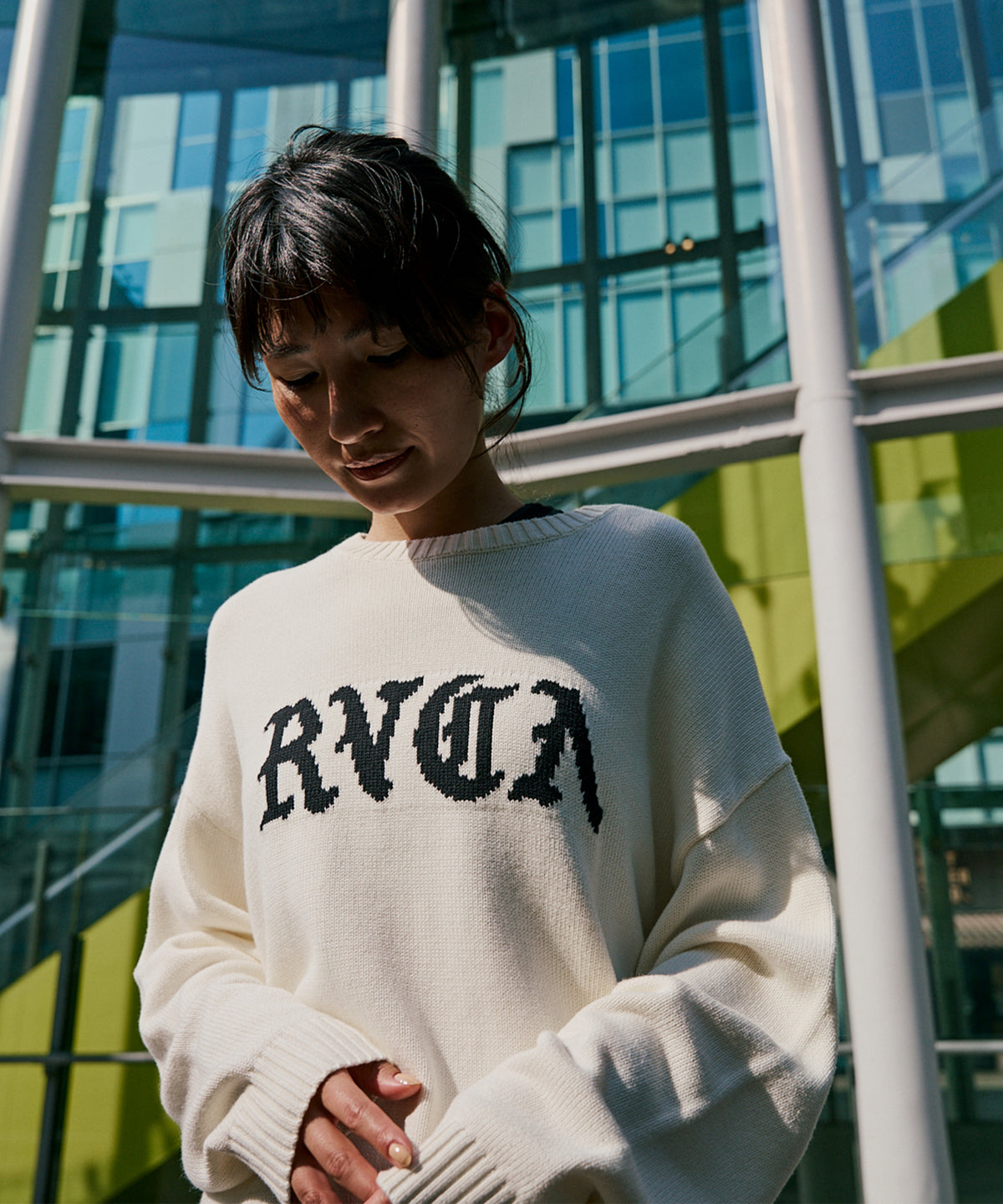 OUTLET】RVCA レディース BIG RVCA KNIT セーター 【2025年秋冬モデル】