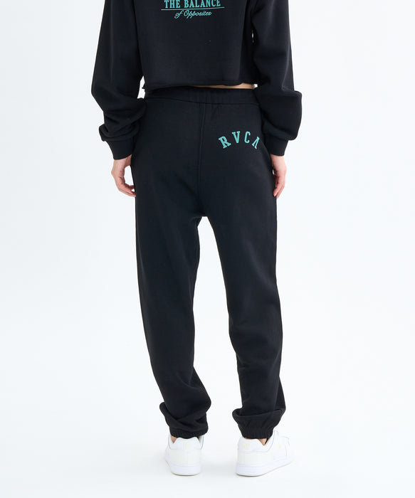 RVCA レディース ARCH COLLEGE SWEAT P セットアップボトムス 【2025年秋冬モデル】 BLK / M