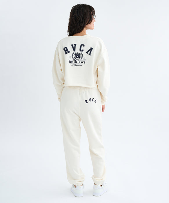RVCA レディース ARCH COLLEGE SWEAT P セットアップボトムス 【2025年秋冬モデル】 CLO / M