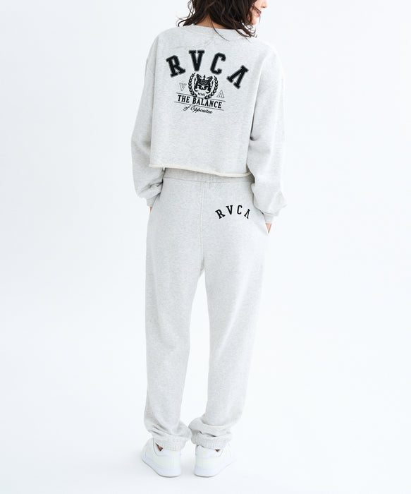 RVCA レディース ARCH COLLEGE SWEAT P セットアップボトムス 【2025年秋冬モデル】 GRY / M