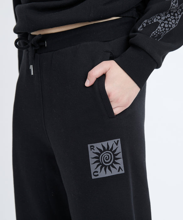 RVCA レディース BAGGY BF SWEAT PANTS セットアップボトムス 【2025年秋冬モデル】 BLK / M