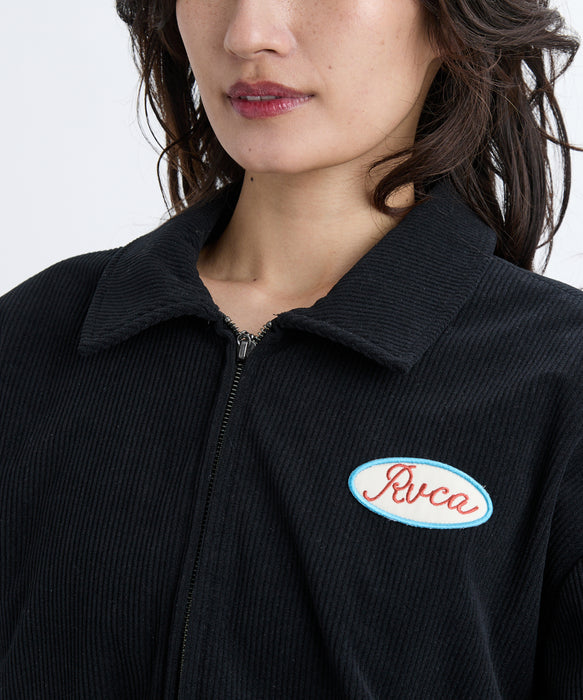 RVCA レディース CLOVER CORDUROY JACK ジャケット 【2025年秋冬モデル】 BLK / M