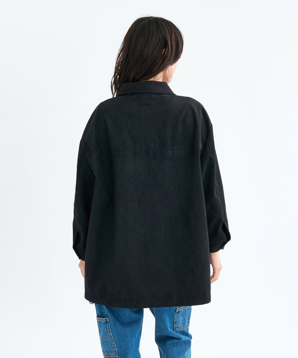 RVCA レディース DEVON SUEDE JACKET ジャケット 【2025年秋冬モデル】 BLK / M