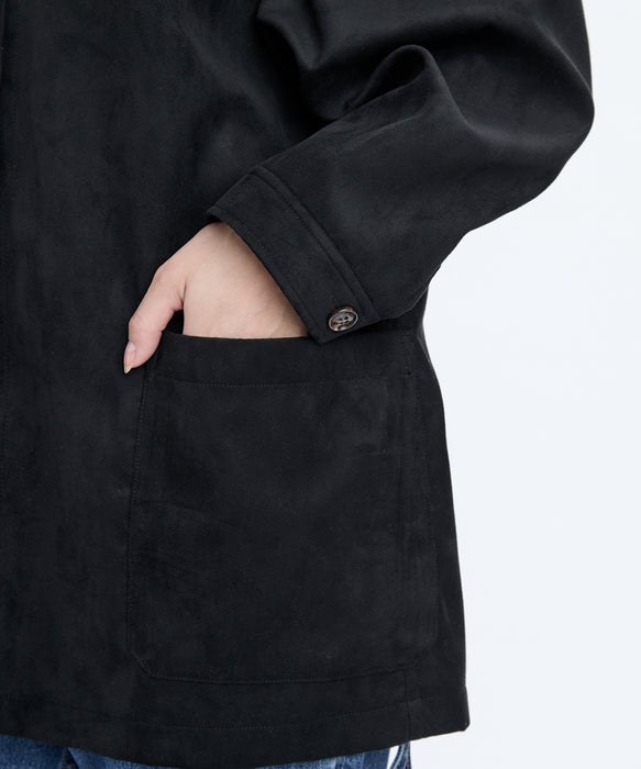 RVCA レディース DEVON SUEDE JACKET ジャケット 【2025年秋冬モデル】 BLK / M