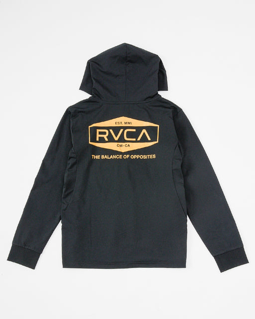 RVCA キッズ ILL RVCA HEX BOX SFHD 長袖サーフTシャツ 【2025年春夏モデル】 BLK / 160