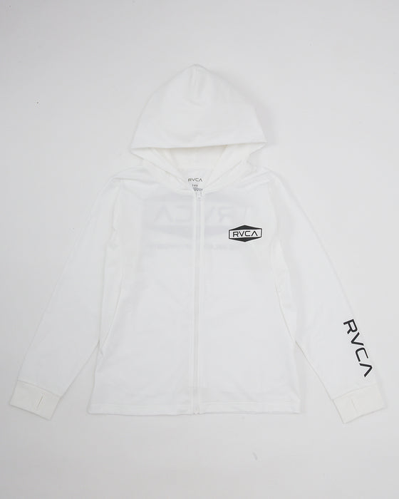 RVCA キッズ ILL RVCA HEX BOX SFHD 長袖サーフTシャツ 【2025年春夏モデル】 WHT / 160