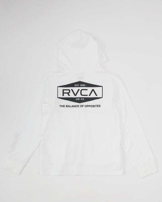 RVCA キッズ ILL RVCA HEX BOX SFHD 長袖サーフTシャツ 【2025年春夏モデル】 WHT / 160
