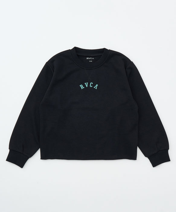 【SALE】RVCA キッズ ARCH COLLEGE CROPPED CREW トレーナー 【2025年秋冬モデル】