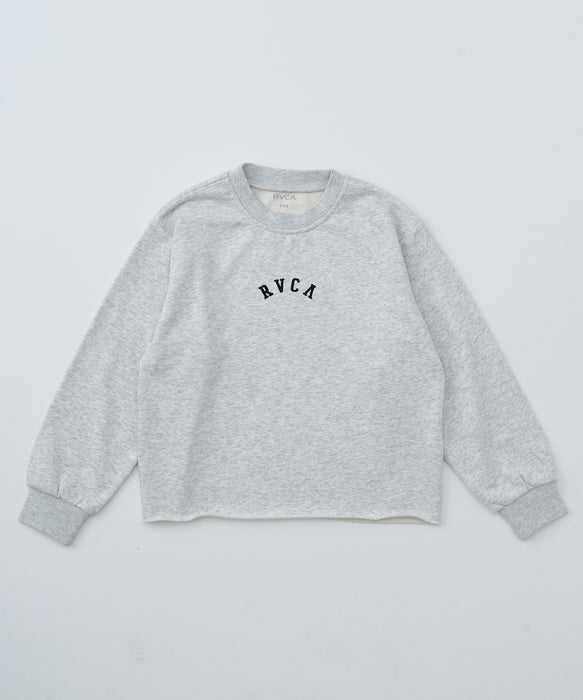 【SALE】RVCA キッズ ARCH COLLEGE CROPPED CREW トレーナー 【2025年秋冬モデル】