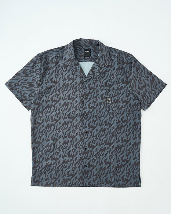 【OUTLET】RVCA メンズ 【UTILITY】 BLOCK SHIRTS 半袖シャツ 【2025年夏モデル】