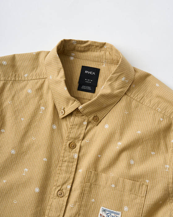 RVCA メンズ 【EXOTICA】 EXOTICA SEERSUCKER SS 半袖シャツ 【2025年夏モデル】 OCR / XL