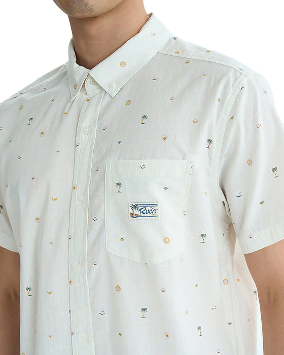 RVCA メンズ 【EXOTICA】 EXOTICA SEERSUCKER SS 半袖シャツ 【2025年夏モデル】 WHT / XL
