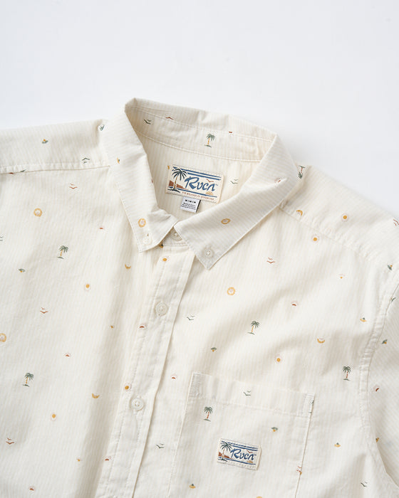RVCA メンズ 【EXOTICA】 EXOTICA SEERSUCKER SS 半袖シャツ 【2025年夏モデル】 WHT / XL