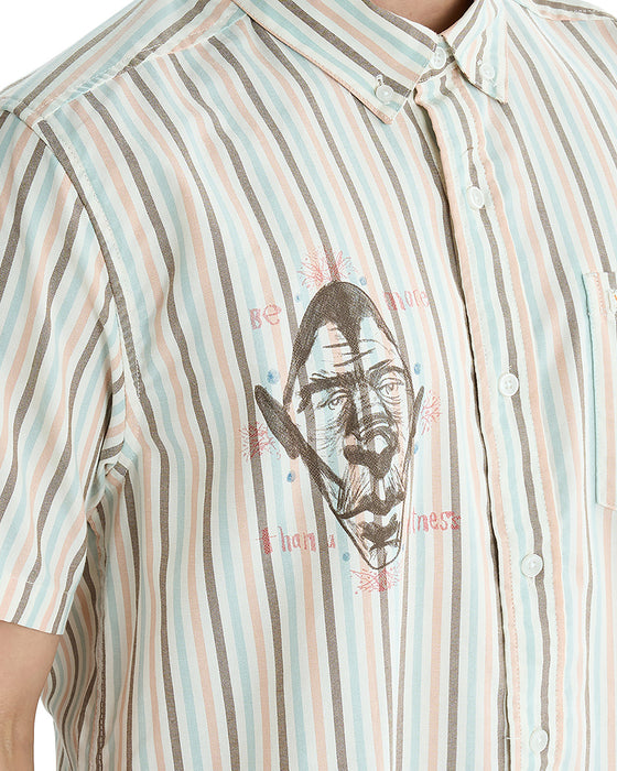 RVCA メンズ 【JESSE BARBA】 JACOBS ARCHIVE STRIPE SS 半袖シャツ 【2025年夏モデル】 MUL / XL