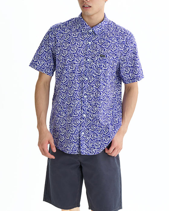 RVCA メンズ 【JESSE BARBA】 BARBA ROSES SS 半袖シャツ 【2025年夏モデル】 LBL / XL