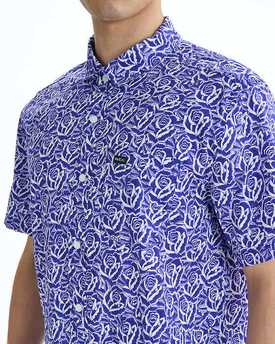RVCA メンズ 【JESSE BARBA】 BARBA ROSES SS 半袖シャツ 【2025年夏モデル】 LBL / XL
