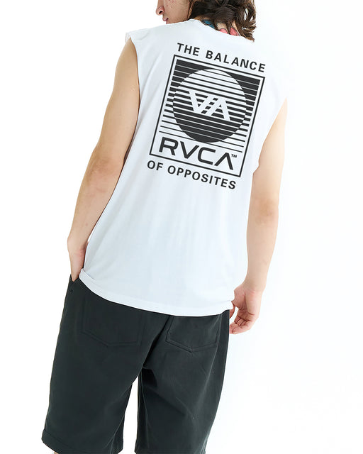 RVCA メンズ BLINDER BOX TT タンクトップ 【2025年夏モデル】 WHT / XL