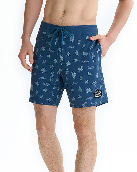 OUTLET】RVCA メンズ 【HAWAII】 SEA LIFE TRUNK 17 ボードショーツ