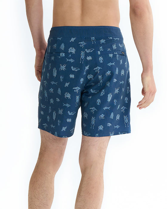 OUTLET】RVCA メンズ 【HAWAII】 SEA LIFE TRUNK 17 ボードショーツ