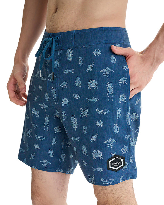 RVCA メンズ 【HAWAII】 SEA LIFE TRUNK 17 ボードショーツ 【2025年夏モデル】 ROY / 34