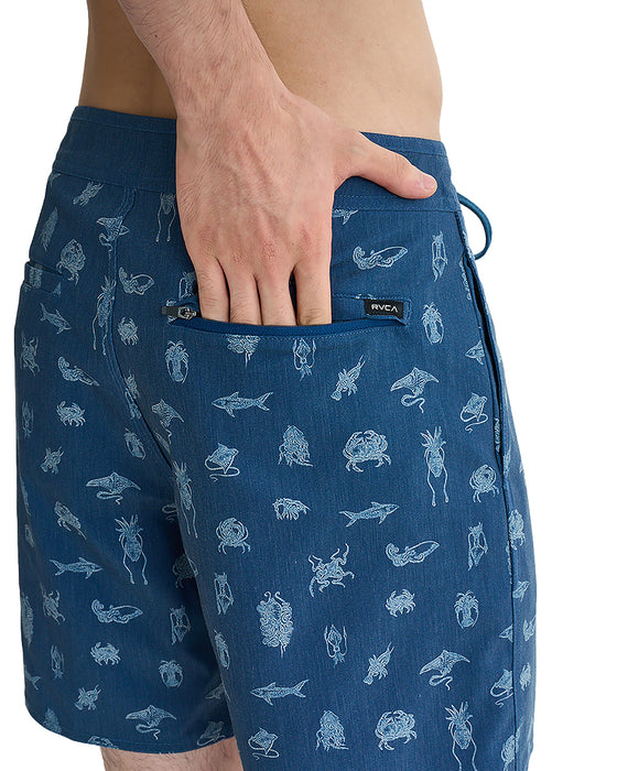 OUTLET】RVCA メンズ 【HAWAII】 SEA LIFE TRUNK 17 ボードショーツ