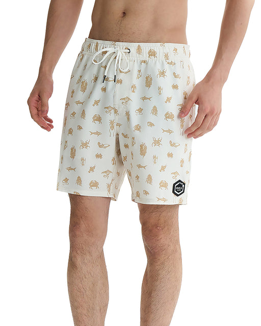 RVCA メンズ 【HAWAII】 SEA LIFE ELASTIC ボードショーツ 【2025年夏モデル】 NAT / XL
