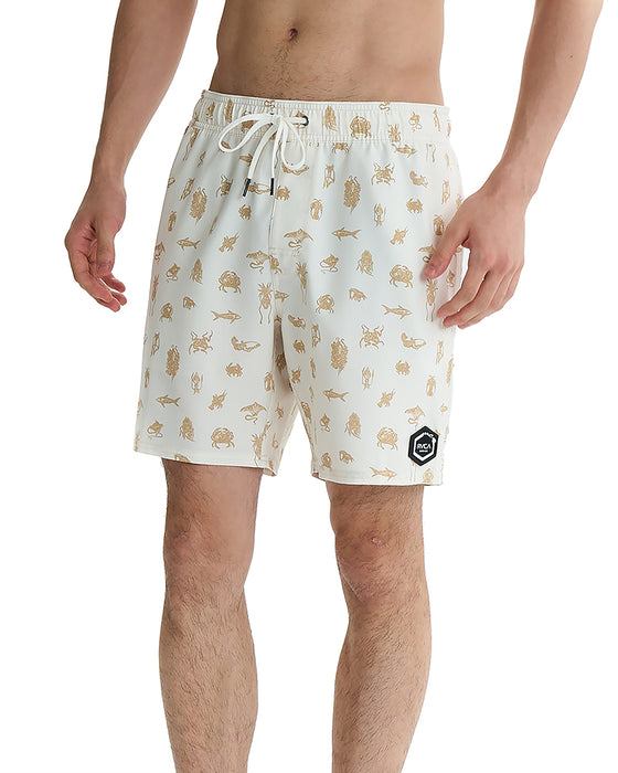 RVCA メンズ 【HAWAII】 SEA LIFE ELASTIC ボードショーツ 【2025年夏モデル】 NAT / XL