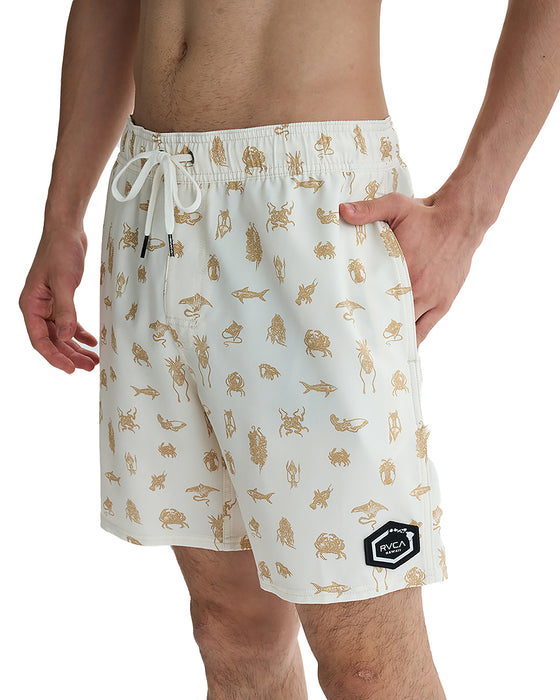 RVCA メンズ 【HAWAII】 SEA LIFE ELASTIC ボードショーツ 【2025年夏モデル】 NAT / XL