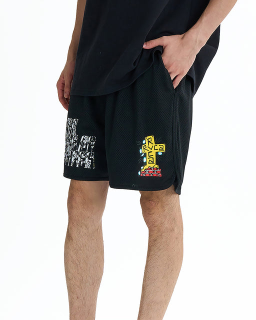 RVCA メンズ 【JESSE BARBA】 JESSE VA ESSNTL MESH SHORT 19 ショートパンツ 【2025年夏モデル】 BLK / XL