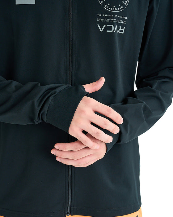 OUTLET】RVCA メンズ VA MARK REFLECTIVE SFHD 長袖サーフTシャツ