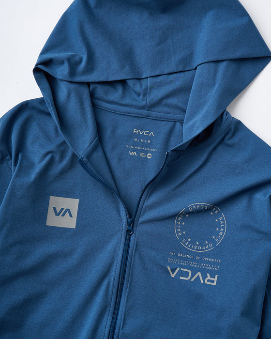 RVCA メンズ VA MARK REFLECTIVE SFHD 長袖サーフTシャツ 【2025年夏モデル】 DKD / XL
