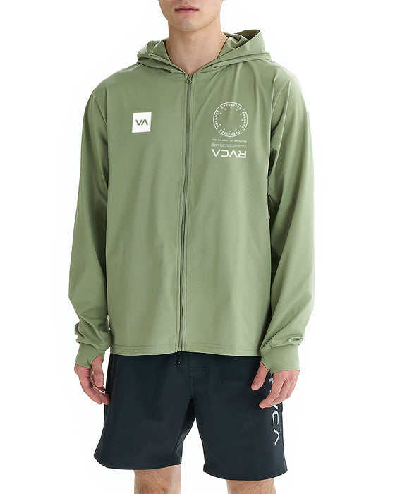 RVCA メンズ VA MARK REFLECTIVE SFHD 長袖サーフTシャツ 【2025年夏モデル】 RGR / XL